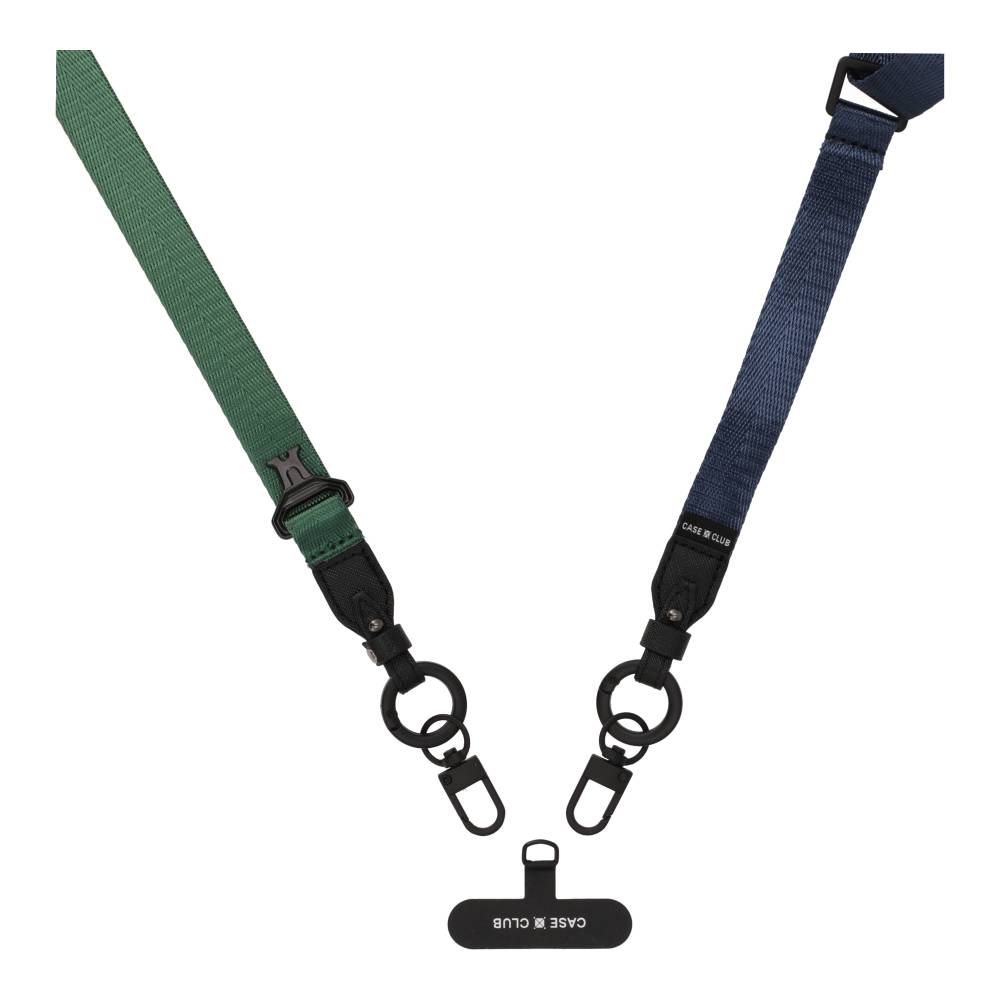 navy/green crossbody 2 in 1 lanyard